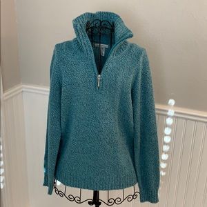 ♥️ Rebecca Malone BlueZip TurtleneckSweater WomenS